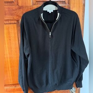 Peter Millar Black Half-Zip Sweater - XL